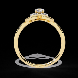 แหวนเพชรทรงหัวใจทองคำ 14K สุดหรู เครื่องประดับผู้หญิง ขายส่งจากผู้ผลิตที่เชื่อถือได้จากอินเดีย - Product Image 5