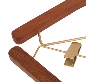 Porte-vêtements <span class=keywords><strong>en</strong></span> <span class=keywords><strong>bois</strong></span> massif noyer noir pour la maison, support antidérapant et sans trace pour chambre à coucher - Product Image 2