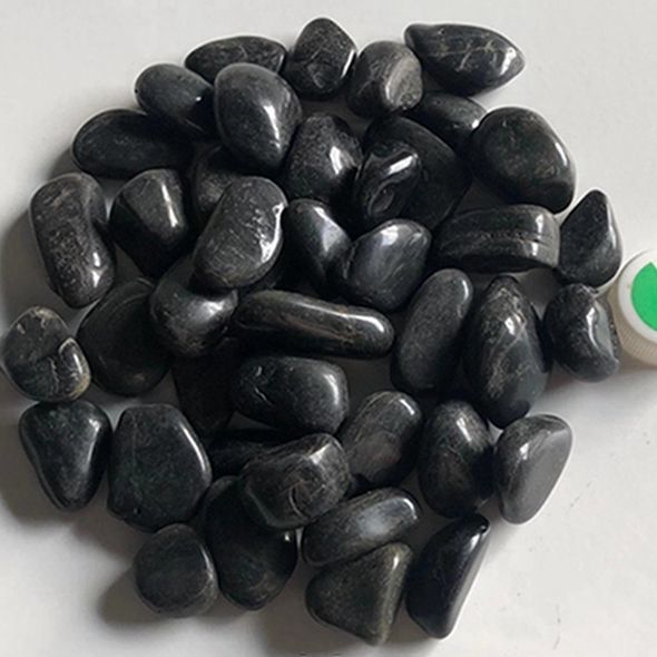 Shiny Flat Black River Pebbles Cobble