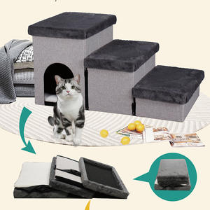 Escalera de 3 escalones para perros, escalones grises para mascotas para proteger las articulaciones y la columna vertebral de las mascotas, productos cómodos para mascotas - Product Image 3