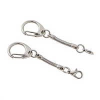 Chaîne serpent en alliage de zinc en gros avec fermoir mousqueton de 12 mm pour clé USB et accessoires de fixation pour jouets