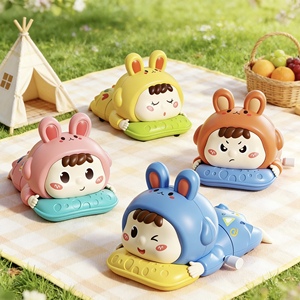 <span class=keywords><strong>Jouet</strong></span> à remonter pour bébé rampant avec oreilles de lapin, <span class=keywords><strong>jouet</strong></span> éducatif précoce pour le temps sur le ventre, compagnon de jeu pour nourrissons, cadeau pour tout-petit - Product Image 2