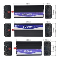 Convertisseur de tension à onde sinusoïdale pure 3000W 4000W 5000W avec double prise et écran LCD, alimentation DC 12V/24V/48V/60V/72V vers AC 220V