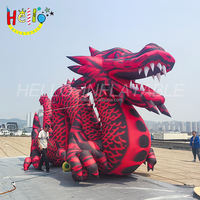Festival du nouvel an gonflable rouge chinois Dragon décoration de scène défilé géant Dragon gonflable