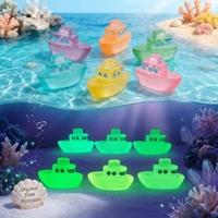 Tendance 2026 Figurine de bateau de croisière à double pont en résine lumineuse 3D Gummies Ocean Jasper, Décoration de mariage estivale sereine, Vente en gros