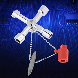 Custom Logo Universal Intersect <b>Key</b> Multifunctional 4 Way Intersect <b>Key</b> Wrenches for Electrical <b>Cupboard</b> Box Water Meter Valve - Product Image 5