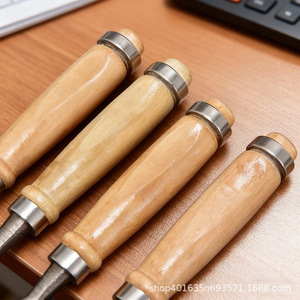 Ensemble de ciseaux à bois Firmer, 4 pièces, 1/4, 1/2, 3/4, 1 pouce, outils de sculpture sur bois avec manche en bois pour la menuiserie - Product Image 3