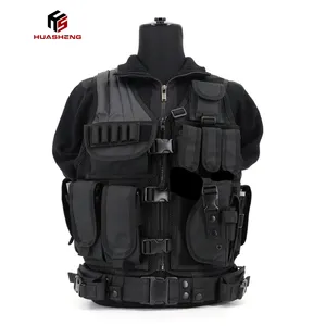 Protection Vest Outdoor Camouflage Combat Hunting Vest Paintball Molle Tactical Vest with Holster