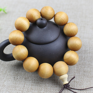 สร้อยข้อมือไม้ไซเปรสคลิฟ 20 มม- 12 เม็ดรูปทรงลูกบอลเครื่องประดับพิธีกรรมทางศาสนาสำหรับทุกเพศ - Product Image 3