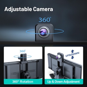 Autoradio portable 10,26 pouces avec caméra embarquée 4K, CarPlay sans fil, Android Auto, 360° °   Lentille rotative Type-C FM AUX pour Hyundai Honda - Product Image 2