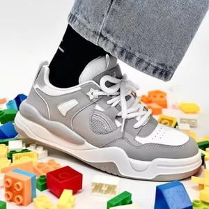 High <b>Top</b> Chunky Design Custom Brand Casual Lace-up Sneakers With Low <b>Top</b> Design Men's Walking Skateboarding Shoes - Product Image 1