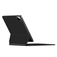 Étui clavier magnétique en cuir PU LaudtecQuiet avec pavé tactile pour Xiaomi Pad 5/6/7/8 Pro, rétroéclairage 7 couleurs, support réglable