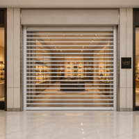 Portes intérieures pré-assemblées CE, portes automatiques à enroulement en cristal transparent personnalisées / portes à enroulement en polycarbonate