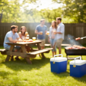 Maglietta promozionale Don't Worry Beer Happy, blu navy, girocollo - Product Image 3