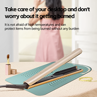 Étui de voyage en silicone de haute qualité pour fer à friser, grande taille, résistant à la chaleur, avec tapis de protection pour le rangement sûr des accessoires de coiffure