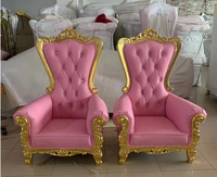 Chaise de trône moderne en bois massif blanc à dossier haut pour reine/roi Durable et élégante pour les hôtels Mariages Fêtes Salles de séjour