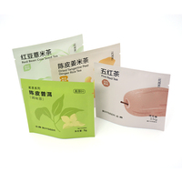 Sachets d'emballage pour thé, sacs d'emballage alimentaire, sacs plats en Mylar, sacs laminés personnalisables, sachets à trois soudures latérales