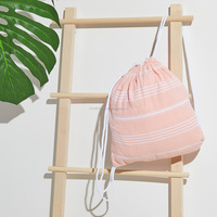 Sac à dos transformable en serviette de plage 100% coton Peshtemal Fouta, nouveauté polyvalente toutes saisons, séchage rapide, anti-sable, design unique, en gros