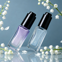 Flacon roll-on de luxe en verre dépoli carré de 5-10 ml pour huile de parfum, flacon carré en verre dépoli pour femme