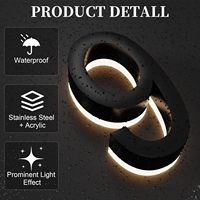 Número de Dirección Personalizado en Metal Sólido Negro Pequeño, Número de Casa de Acero Inoxidable para Hotel, para Exteriores, para Colocar en Azulejos