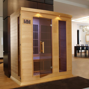 Sauna de infrarrojos lejanos de madera de cedro rojo canadiense/abete con placa calefactora de grafeno - Product Image 6