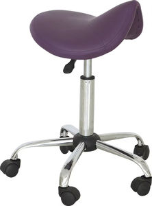 Vente en gros de <span class=keywords><strong>tabouret</strong></span> <span class=keywords><strong>orthopédique</strong></span> <span class=keywords><strong>tabouret</strong></span> de selle ergonomique à coussin en cuir violet avec roue universelle - Product Image 6