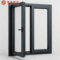 Ventana Abatible de Aluminio de Diseño Minimalista Moderno con Marco Limpio para Instalaciones Exteriores en Habitaciones de Hotel