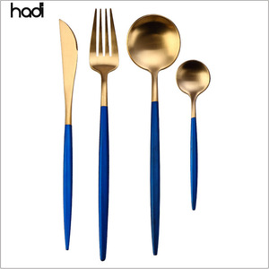 GZ HADI คุณภาพสูงชุดช้อนส้อมสแตนเลสเงิน Flatware สีม่วงทองช้อนอาหารค่ํามีดร้านอาหาร<span class=keywords><strong>โรงแรม</strong></span>ใช้บุฟเฟ่ต์ - Product Image 6