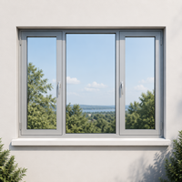 Ventanas Panorámicas Fijas Modernas de Gran Tamaño para Casa, Ventanas Abatibles de Doble Vidrio Templado para Viviendas