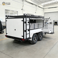 Remorque RV Rhino RVS, petite remorque de camping en forme de larme, remorque porte-outils, remorques de transport haut de gamme, remorque utilitaire pour deux personnes, roues jaunes