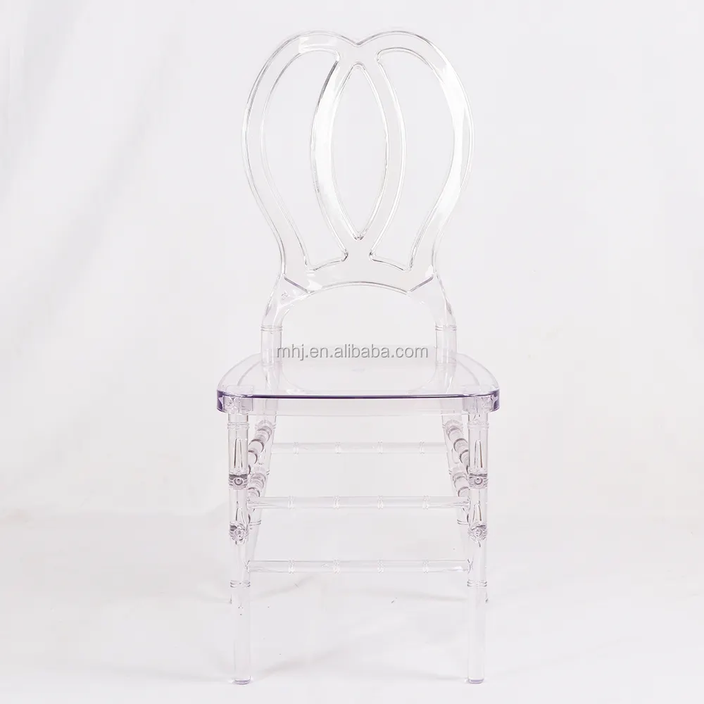 Nuevo diseño de resina acrílica de sillas de boda de la novia y el novio de silla