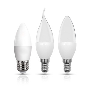 Led <b>Bulb</b> Candle Shape E14 E27 Plastic Coated Aluminum Kibayashi Mori Chip SlT J 01 <b>Socket</b> Power Supply - Product Image 4