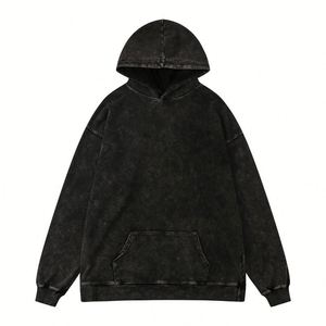 High Quality <b>Men's</b> Hoodies Sweatshirts Spandex/Polyester Fleece Blank Acid Wash Unisex Premium Vintage Distressed Spring Custom - Product Image 6