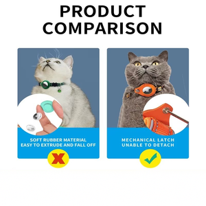 ปลอกคอแมวสะท้อนแสง Ruixing พร้อมที่ใส่ AirTag ป้องกันการสูญหาย ติดตามสัตว์เลี้ยง - Product Image 5
