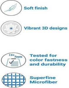 Sábanas dobles de microfibra 300TC | Impreso en 3D | Cuatro estaciones | Lujo moderno | Embalaje personalizado | Exportador de India - Product Image 5