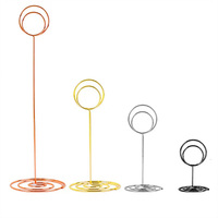 Porte-numéro de table en fil métallique en spirale 5CM H 8.5CM H 22CM H