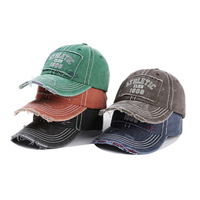Casquette de baseball vintage de haute qualité pour hommes et femmes, en coton délavé, avec bord effiloché, imprimé patch, style Dad Hat, réglable, pour le sport et la protection solaire