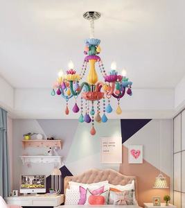 Lampadario Moderno a Forma di Macaron <span class=keywords><strong>per</strong></span> Bambine, Cristallo Rosa Arcobaleno <span class=keywords><strong>per</strong></span> Soggiorno - Product Image 3