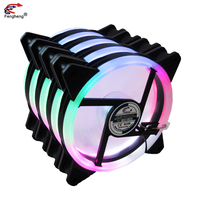 Fengheng 12V 120x120x25mm lumière LED ventilateur de refroidissement 120mm pour PC ordinateur jeu bureau rvb CPU refroidisseur ventilateur