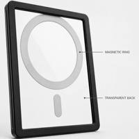 Support de téléphone magnétique ultra-fin personnalisé pour cartes de visite, résistant aux chutes, avec coque en PC et fenêtre transparente pour rangement de cartes