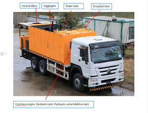 Machine à sceller les fissures pour l'entretien routier, la construction et le revêtement des routes, avec épandeur de coulis sur châssis - Product Image 2