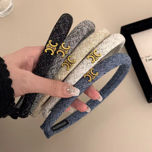 Serre-têtes personnalisables de couleur unie, style doux, écologiques, durables, doux, élastiques et flexibles pour femmes - Product Image 1