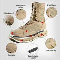 Bottes tactiques OEM/ODM personnalisées, imperméables, légères, anti-déchirure, amortissantes pour l'entraînement, la randonnée, les tâches extérieures
