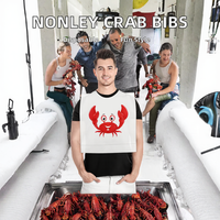 Bavoirs jetables en plastique amusants pour adultes Nonley – 50/100/200 pièces – Idéaux pour les fêtes, la cuisson des crabes et des fruits de mer, les restaurants