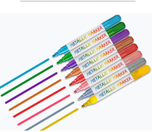 Stylo marqueur en plastique non toxique sans poussière de qualité supérieure de 6mm effaçable à sec à chaud avec craie liquide métallique facile à laver pour l'écriture - Product Image 1