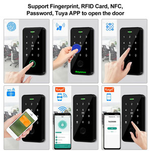 Keysecu Ip68 Waterdichte Tuya App Slimme Biometrische Vingerafdruk Deur Toegangscontrole Systeem Apparaat Producten Met Nfc Kaart Functie - Product Image 5