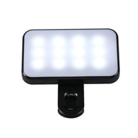 Nuofan JF-08 Lampe Flash Selfie Rechargeable ABS 500 mAh pour Téléphone Portable, Ordinateur, Tablette, Visioconférence et Streaming en Direct
