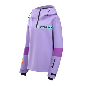 Chaqueta de esquí tipo <span class=keywords><strong>anorak</strong></span> para <span class=keywords><strong>mujer</strong></span>, con media cremallera, impermeable, cortavientos, cálida, para snowboard y deportes al aire libre - Product Image 3