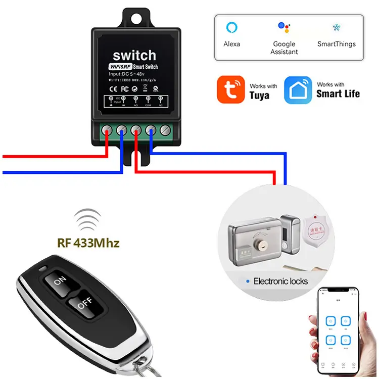 home automation system smart solution interruttore wifi door smart home system rf wireless remote control tuya wifi smart switch
