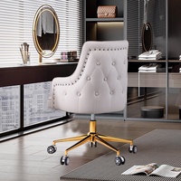 Chaise de bureau de luxe confortable et ergonomique avec base à cinq étoiles, dossier pivotant réglable en hauteur, chaise de manucure